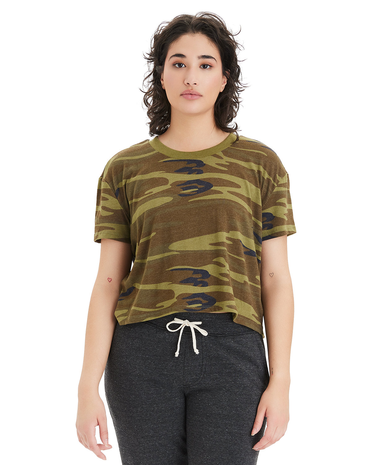 Alternative Ladies' Printed Headliner Cropped T-Shirt