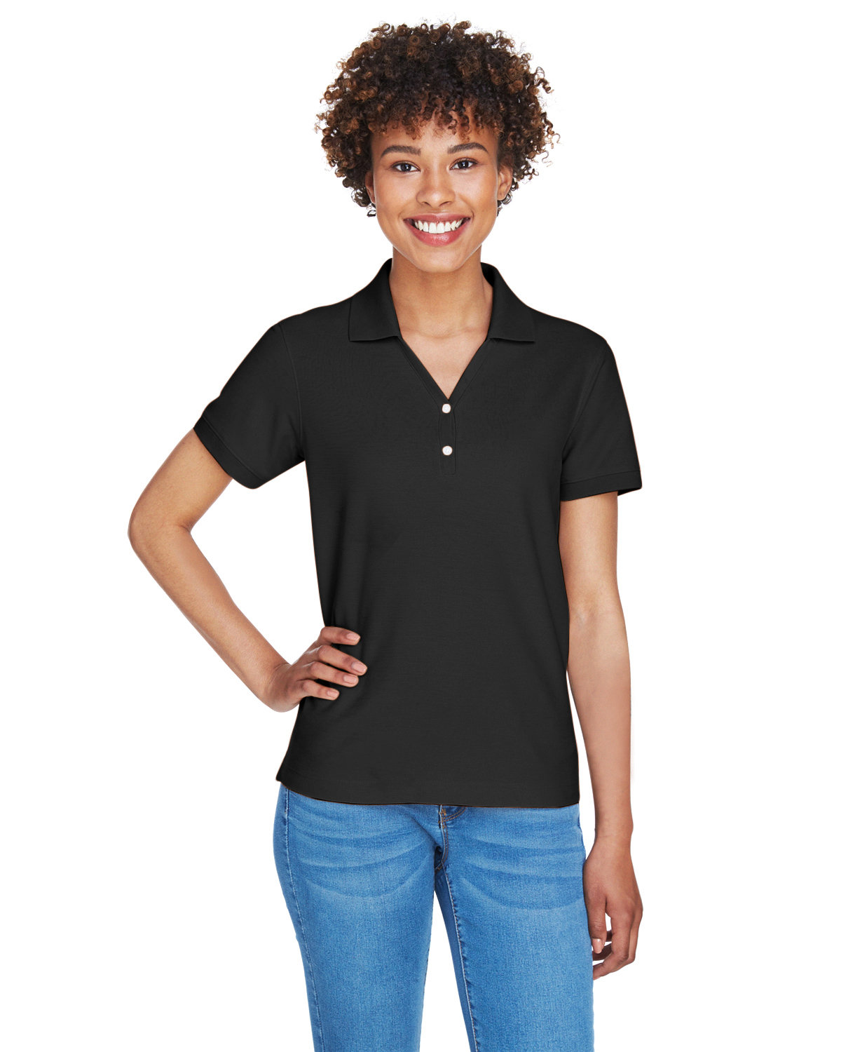 Devon and Jones Ladies' Pima Piqu? Y-Collar Polo