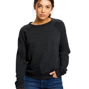 US BLANKS Ladies' Raglan Pullover Long Sleeve Crewneck Sweatshirt