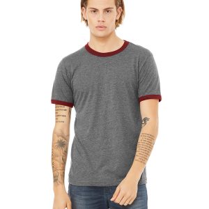 BELLA+CANVAS Men's Jersey Short-Sleeve Ringer T-Shirt