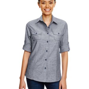 Burnside Ladies' Chambray Woven Shirt