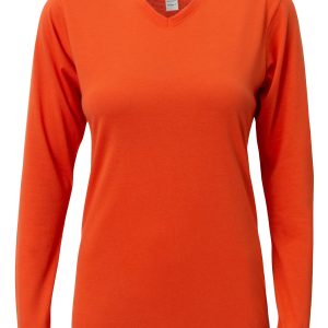 A-4 Ladies' Long-Sleeve Softek V-Neck T-Shirt