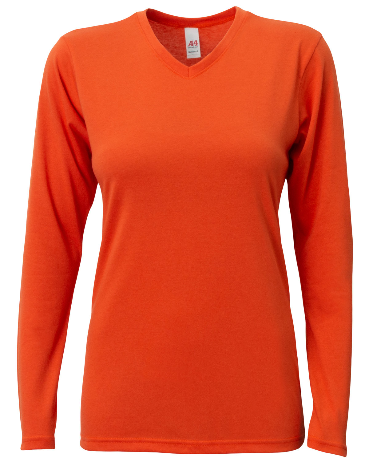 A-4 Ladies' Long-Sleeve Softek V-Neck T-Shirt