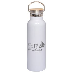 Prime Line 20oz Vacuum Bottle With Bamboo Lid