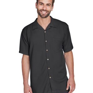 Harriton Men's Bahama Cord Camp Shirt
