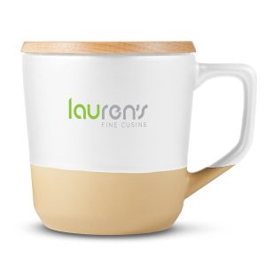 Prime Line 16.5oz Boston Ceramic Mug With Wood Lid