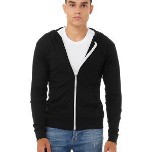 BELLA+CANVAS Unisex Triblend Full-Zip Lightweight Hoodie