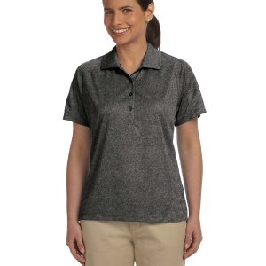 Harriton Ladies' Polytech Mesh Insert Polo