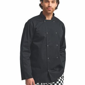 ARTISAN COLLECTION BY REPRIME Unisex Studded Front Long-Sleeve Chef's Jacket
