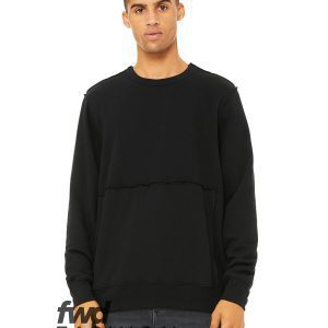 BELLA+CANVAS FWD Fashion Unisex Raw Seam Crewneck Pullover