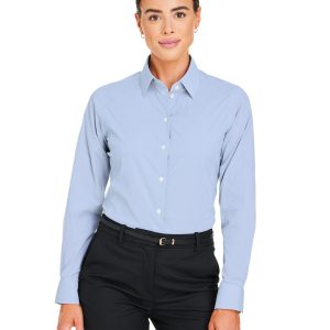 Devon and Jones CrownLux Performance® Ladies' Microstripe Shirt