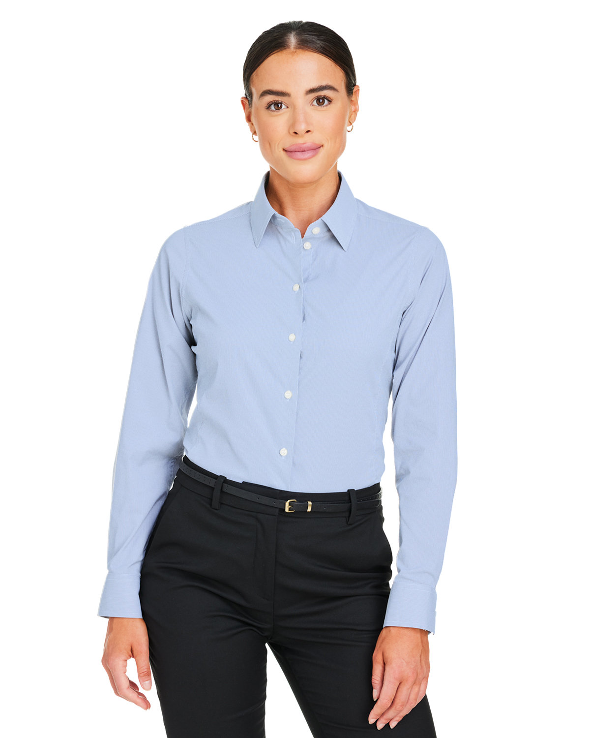 Devon and Jones CrownLux Performance® Ladies' Microstripe Shirt