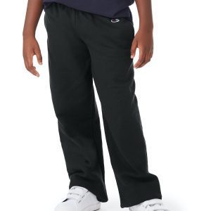 Champion Youth Powerblend® Open-Bottom Fleece Pant with Pockets