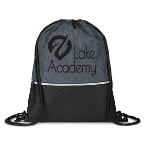 Prime Line Crosshatch Heather Drawstring Backpack