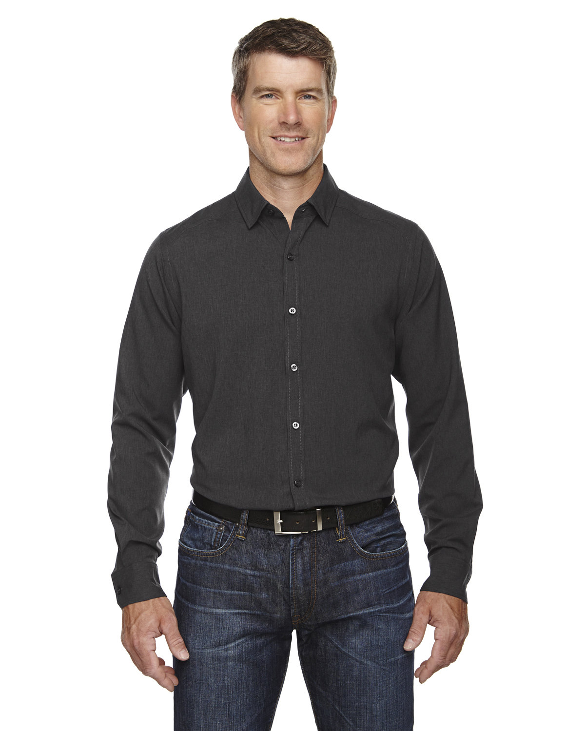 NORTH END SPORT BLUE Men's M?lange Performance Shirt