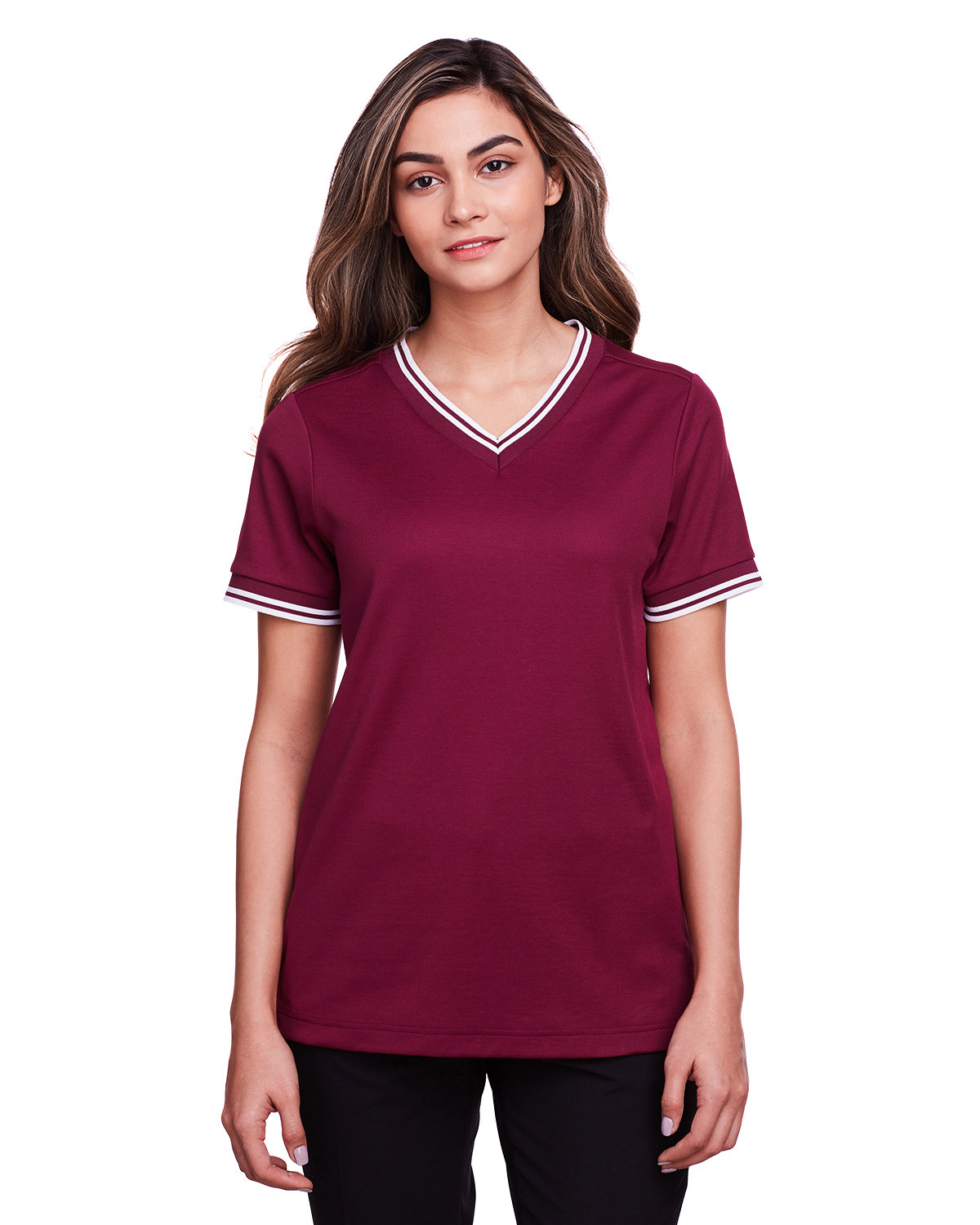 Burgundy/ White Blank