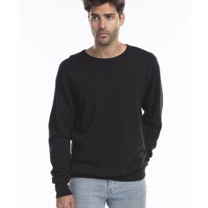 US BLANKS Men's Garment-Dyed Heavy French Terry Crewneck Sweatshirt