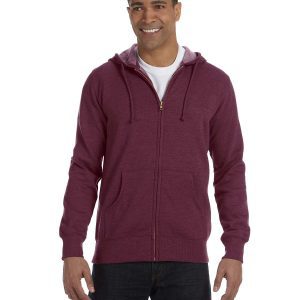 Econscious - Big Accessories Unisex Heathered Full-Zip Hooded Sweatshirt
