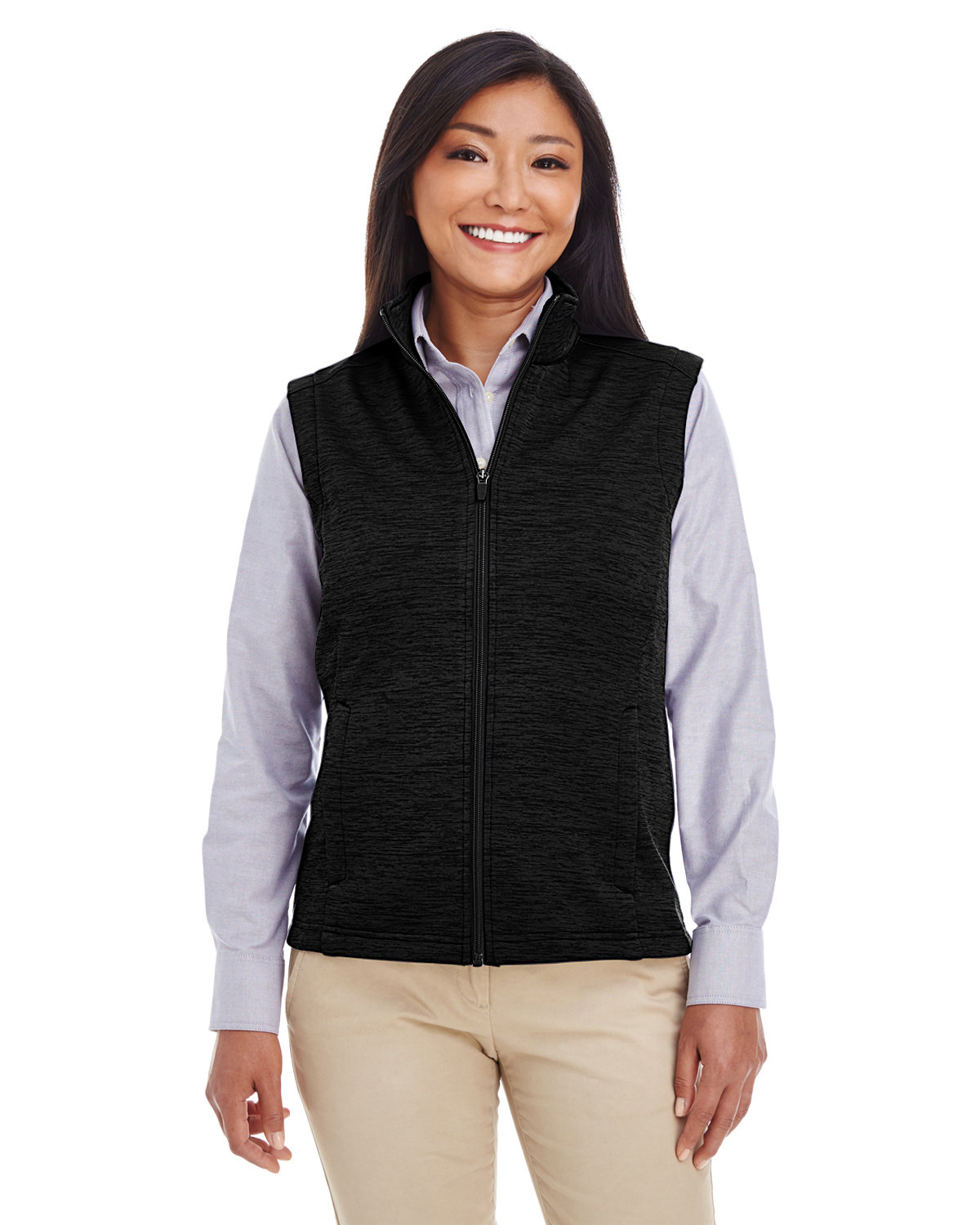 Devon and Jones Ladies' Newbury M?lange?Fleece Vest