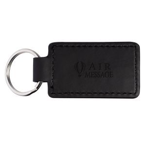 Leeman Tuscany™ Pu Leather Rectangle Key Ring