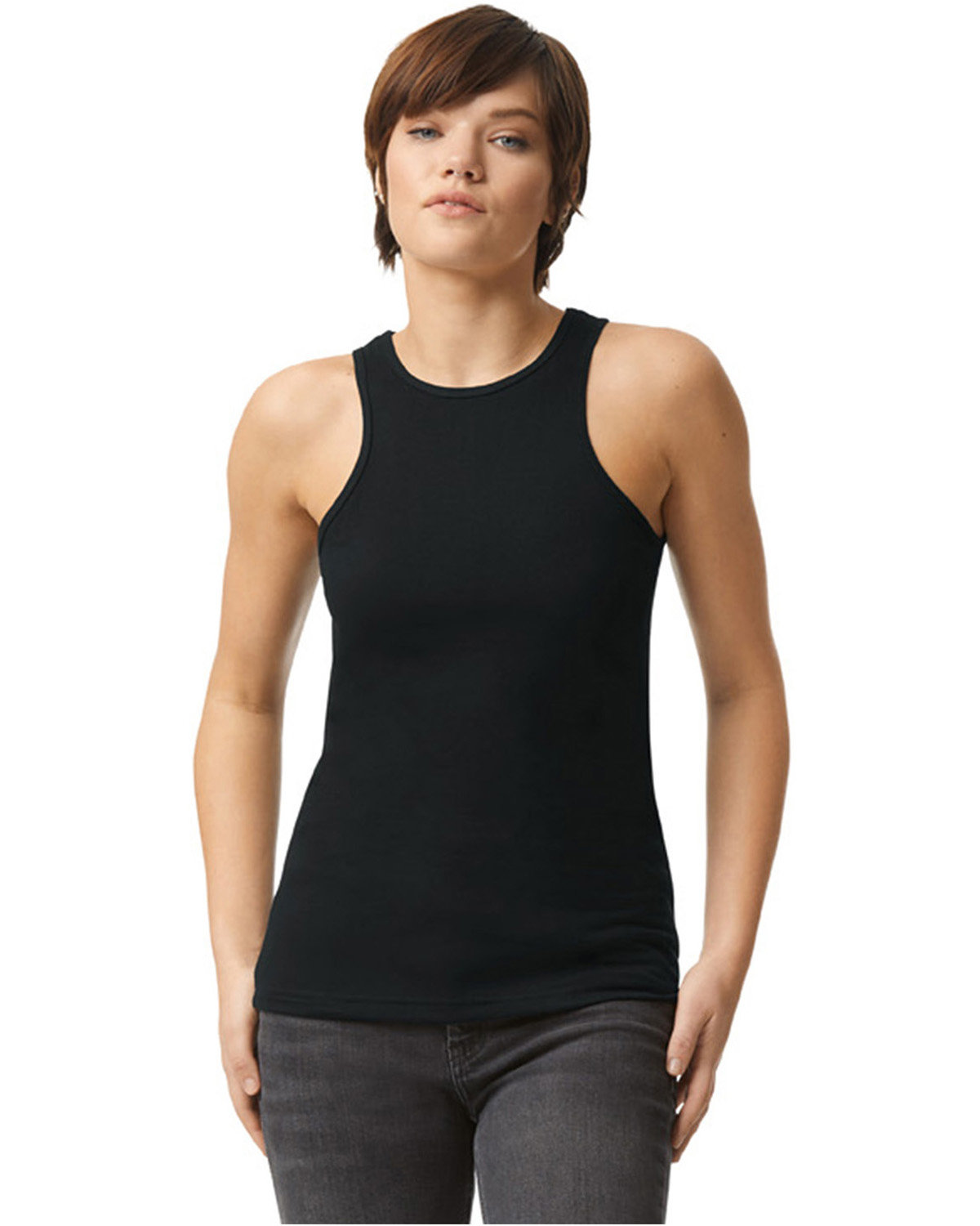 American Apparel Ladies' CVC Racerneck Tank