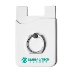 Prime Line Silicone Card Holder with Metal Ring Phone Stand