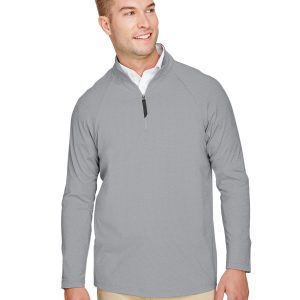 Devon and Jones CrownLux Performance® Men's Clubhouse Micro-Stripe Quarter-Zip