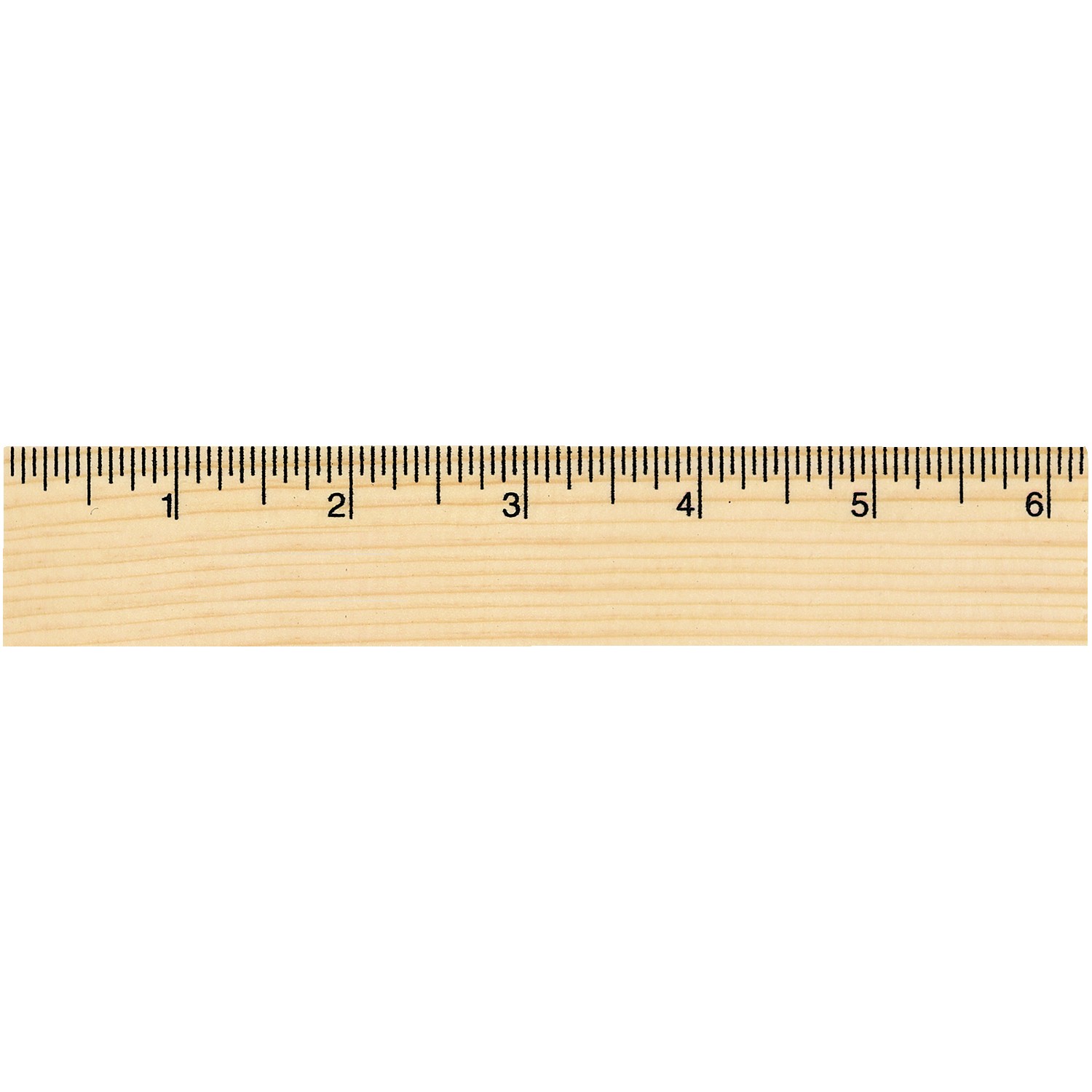 6" Natural Finish Ruler