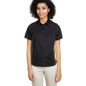 Harriton Ladies' Flash IL Colorblock Short Sleeve Shirt