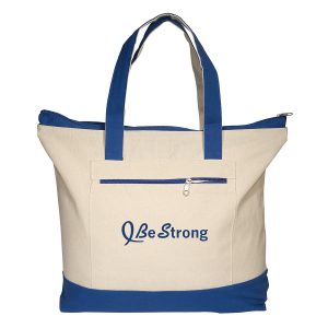 Prime Line Zippered Cotton Boat Tote Bag