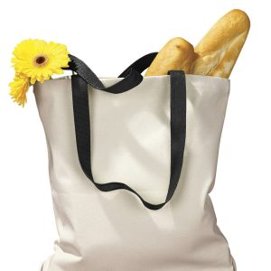 Bagedge - Big Accessories Canvas Tote with Contrasting Handles