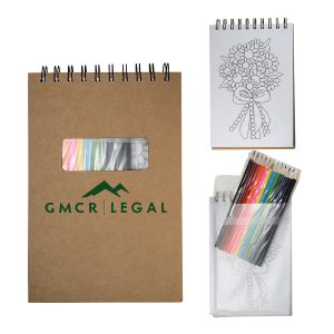 Prime Line Notebook With Colored Pencils