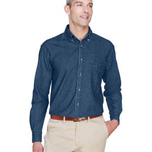 Harriton Men's Long-Sleeve Denim Shirt