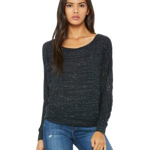 BELLA+CANVAS Ladies' Flowy Long-Sleeve Off Shoulder T-Shirt