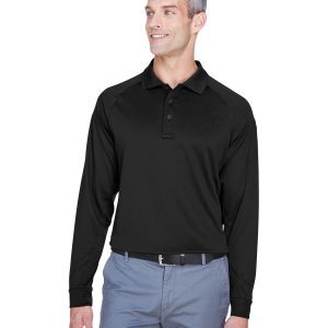 Harriton Men's Advantage Snag Protection Plus Long-Sleeve Tactical Polo