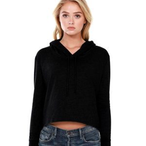 STAR TEE Ladies' CVC Cropped Hoodie T-Shirt