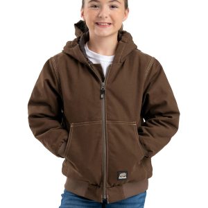 Berne Apparel Youth Highland Softstone Duck Hooded Jacket