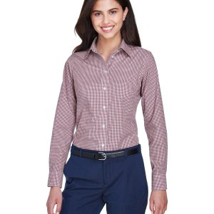 Devon and Jones Ladies' Ladies' Crown Collection® Gingham Check Woven Shirt