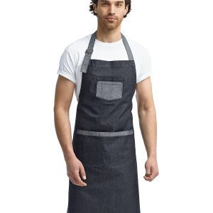 ARTISAN COLLECTION BY REPRIME Unisex Domain Contrast Denim Bib Apron