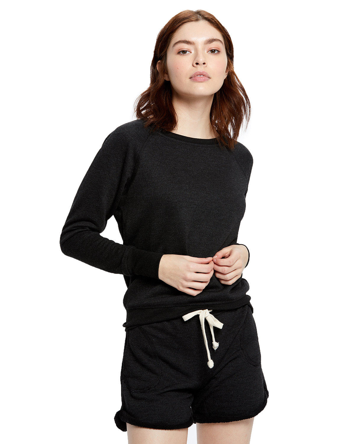 US BLANKS Ladies' French Terry Raglan Boat Neck