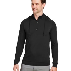 SWANNIES GOLF APPAREL Unisex Vandyke Quarter-Zip Hooded Sweatshirt