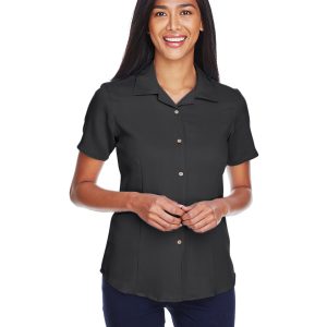 Harriton Ladies' Bahama Cord Camp Shirt