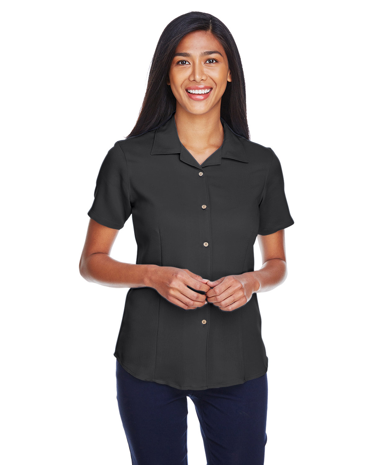 Harriton Ladies' Bahama Cord Camp Shirt