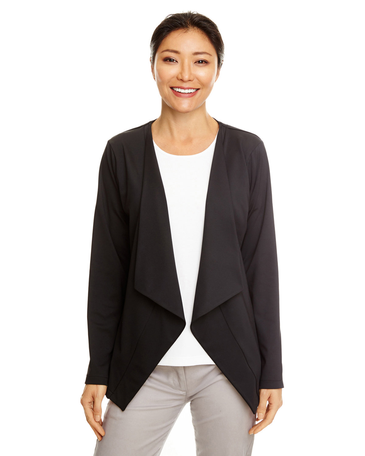 Devon and Jones Ladies' Perfect Fit™ Draped Open Blazer