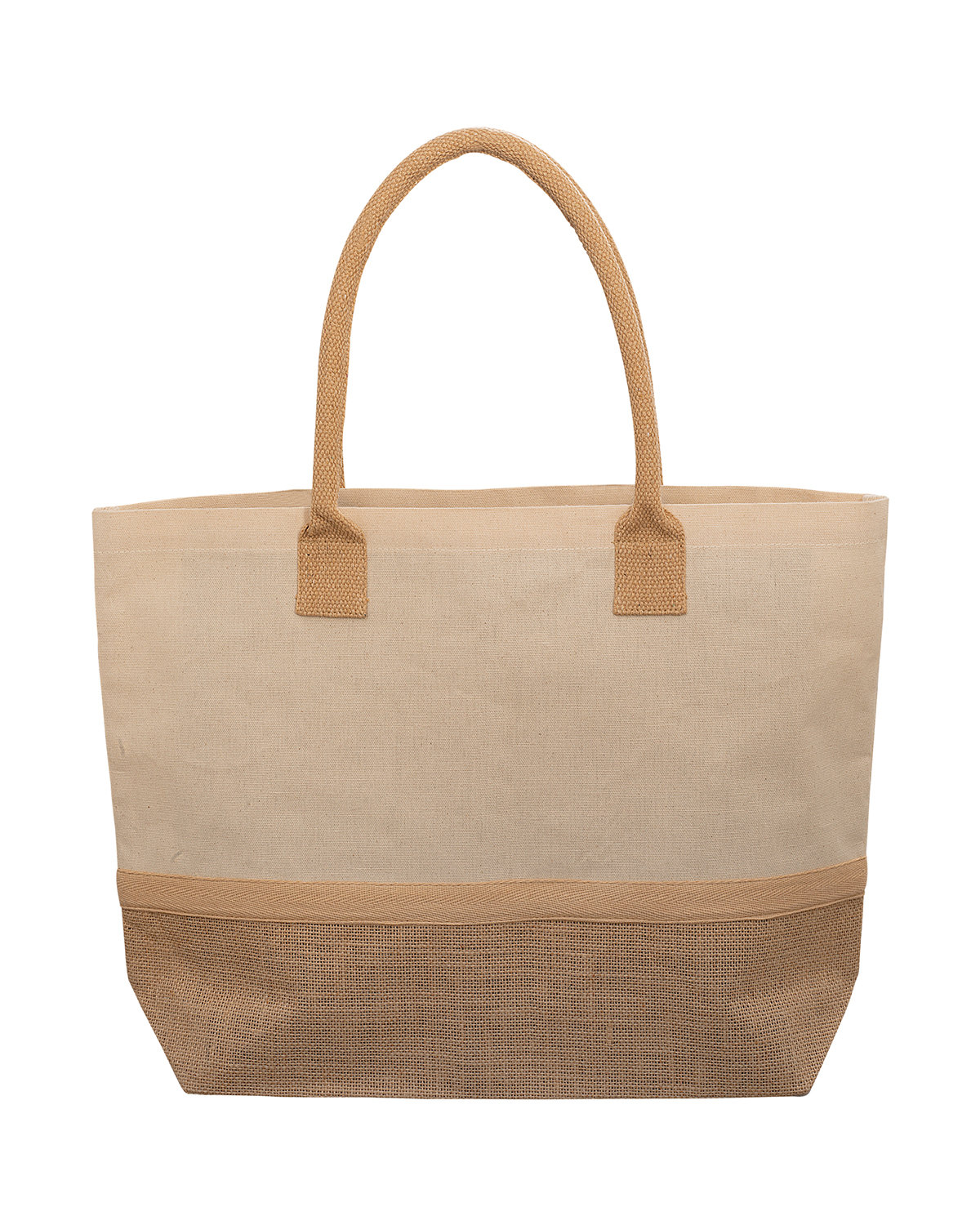 Prime Line Wanderlust Laminated Jute & Canvas Tote Bag