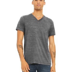 BELLA+CANVAS Unisex Textured Jersey V-Neck T-Shirt