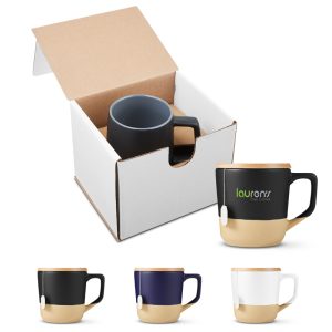 16.5 Oz. Boston Ceramic Mug w/Wood Lid