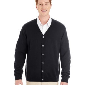 Harriton Men's Pilblocâ„¢ V-Neck Button Cardigan Sweater