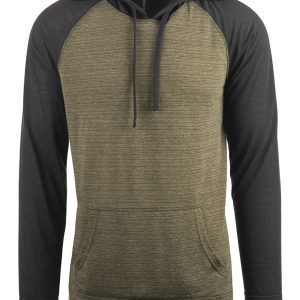 Burnside Adult Raglan Sleeve Striped Jersey Hooded T-Shirt