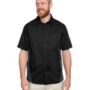Harriton Men's Flash IL Colorblock Short Sleeve Shirt